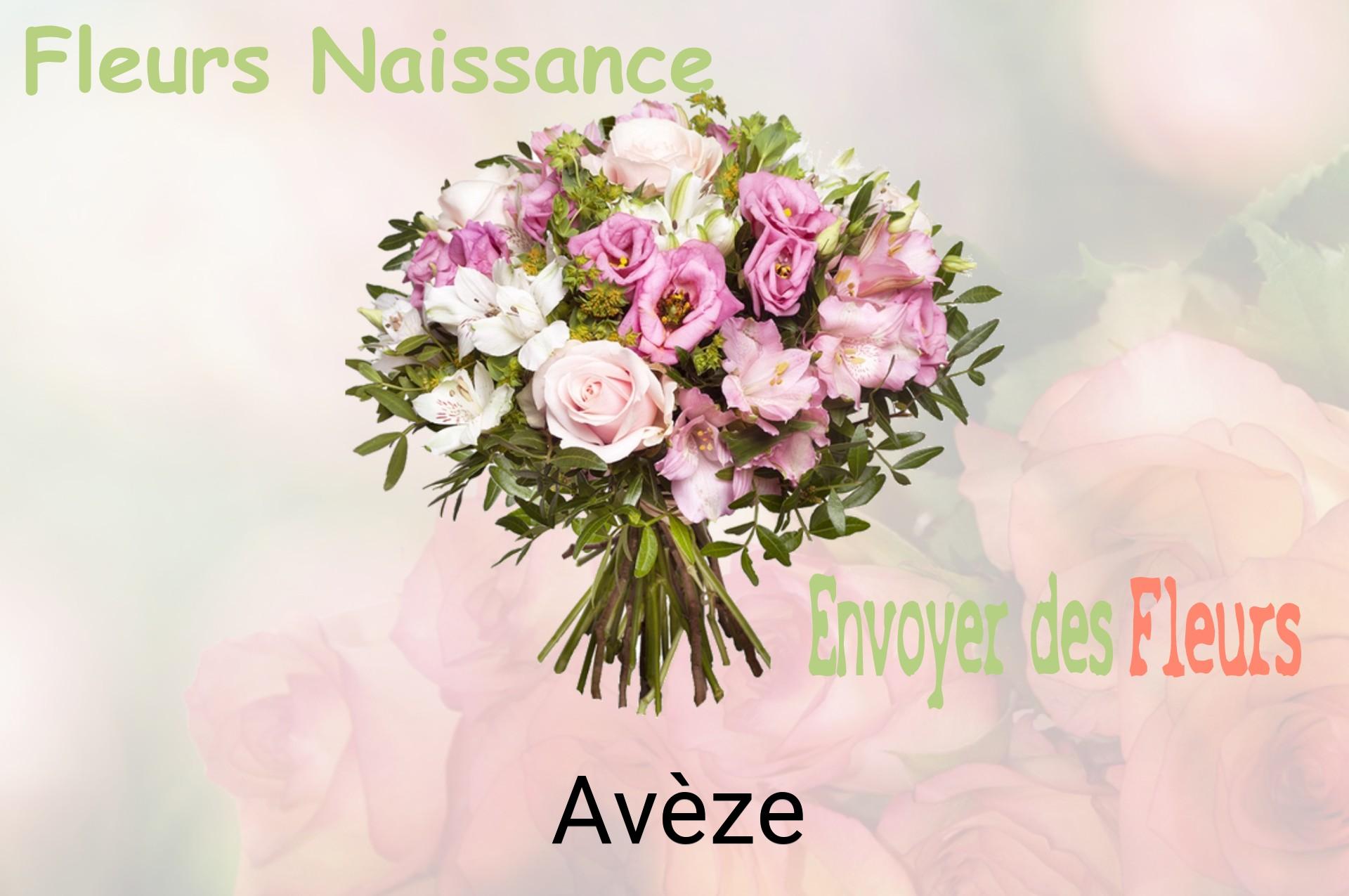 Bouquet de fleurs de naissance livré à Avèze
